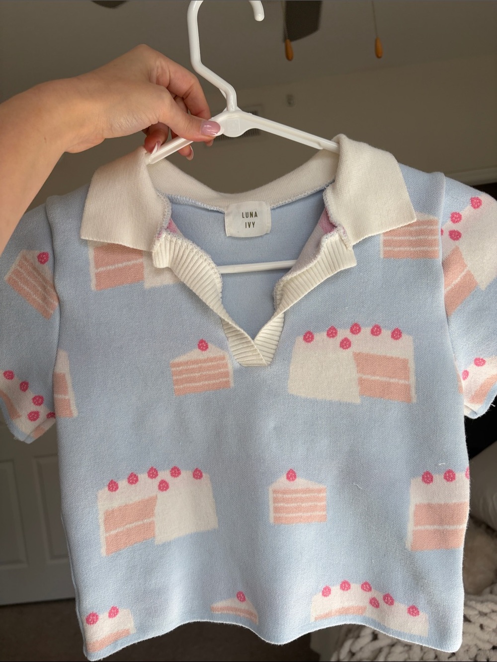 Crop sweater tee